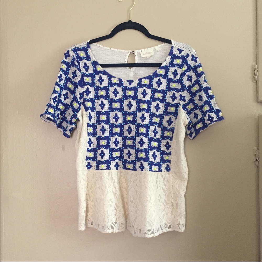 Anthropologie Beaded Top