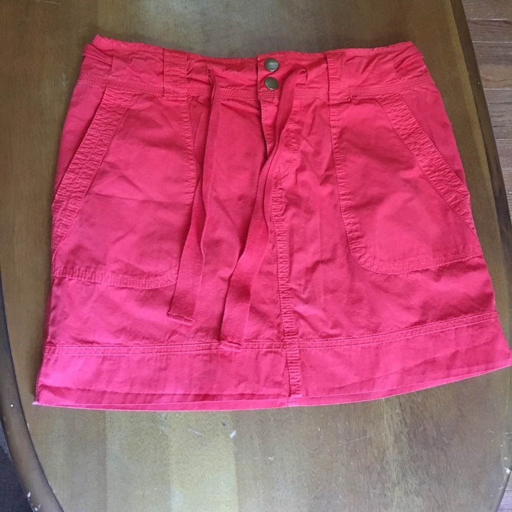 Fossil burnt orange/red mini skirt
