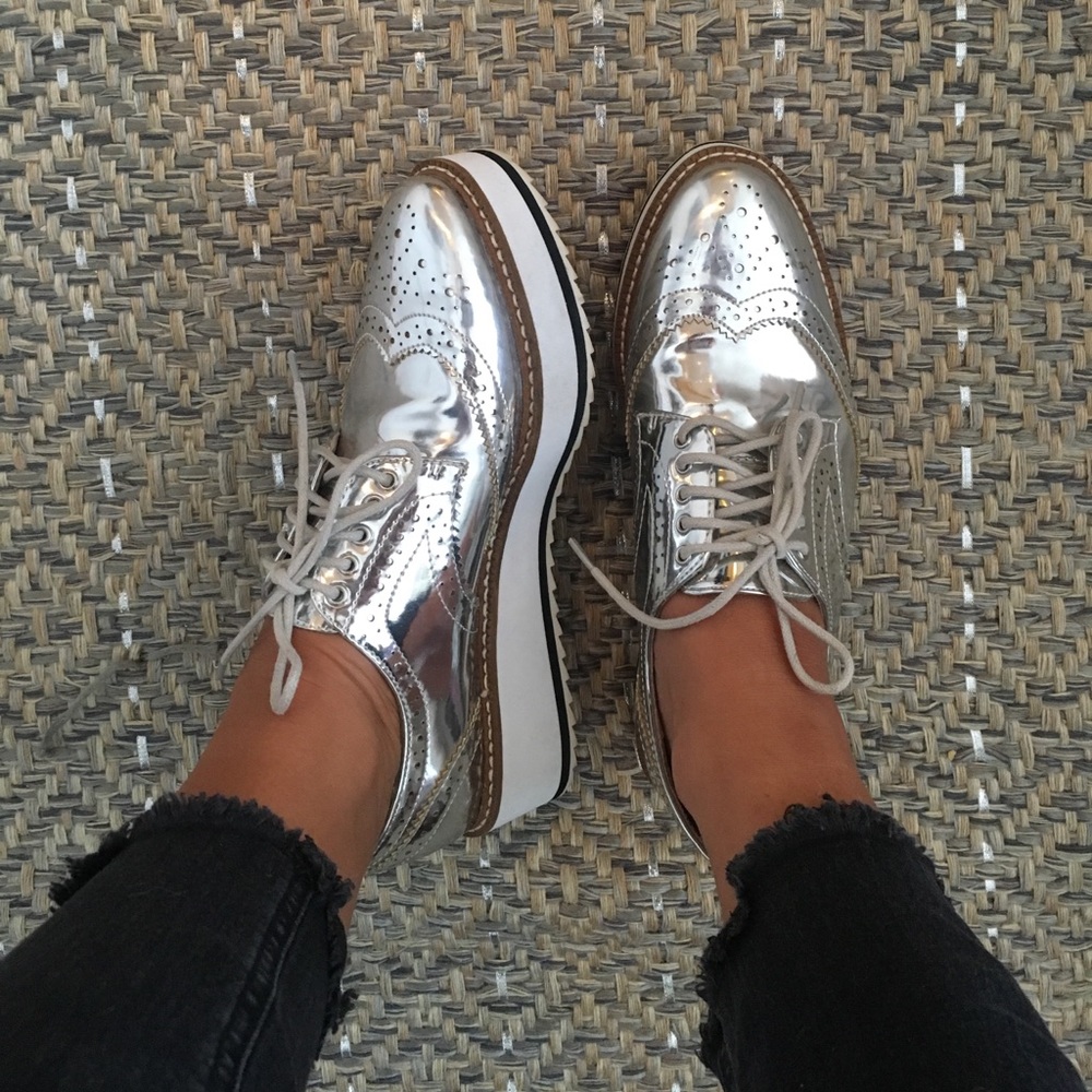 Silver Oxford/Sneaker Platforms