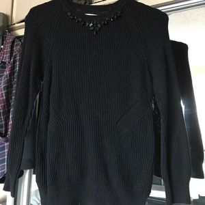 Black Ann Taylor blouse with beads