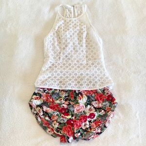 ENTIRE TOBI OUTFIT 🌺Peplum Top + Floral Shorts