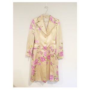 Banana Republic Floral Silk Trench Coat