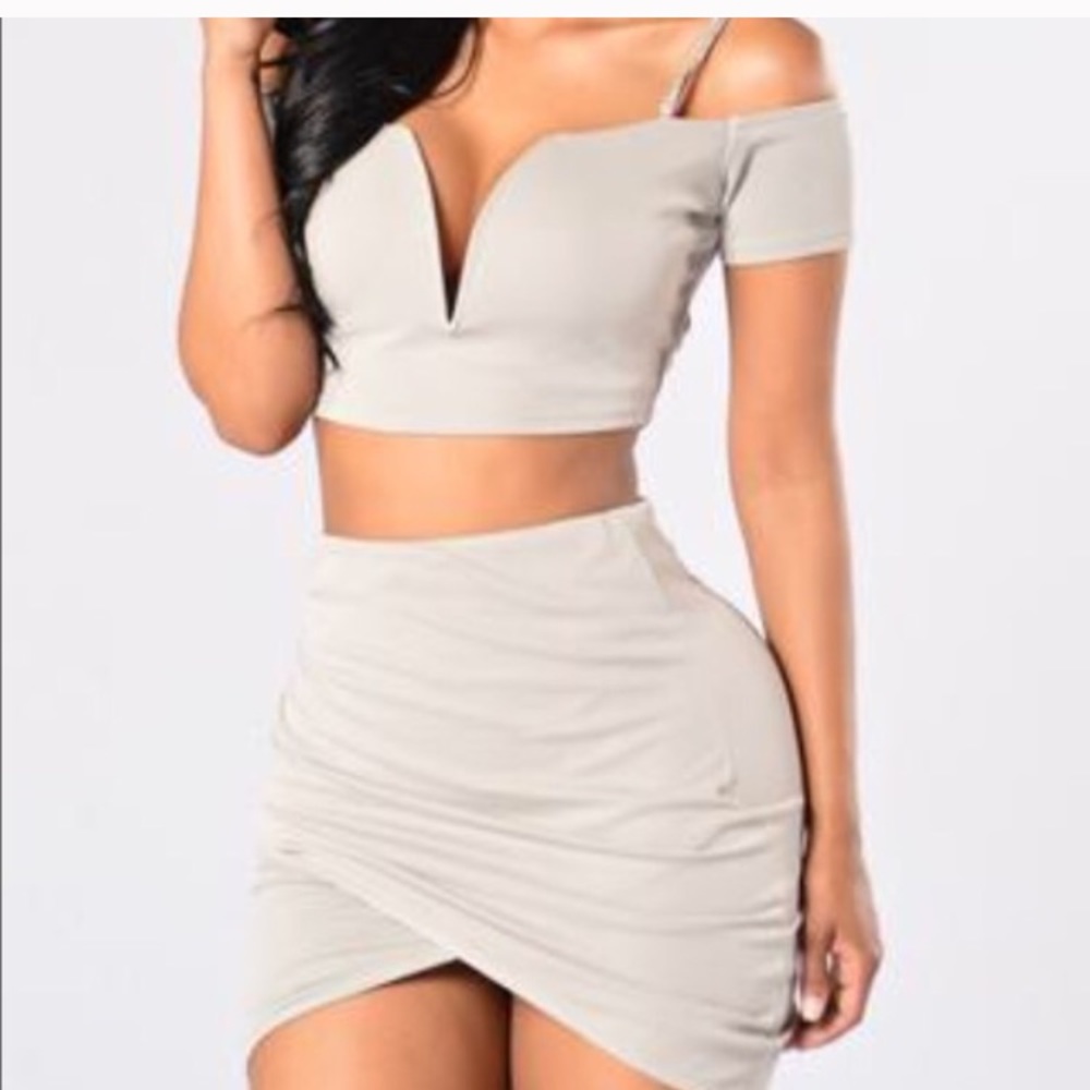 Fashion nova grey two piece