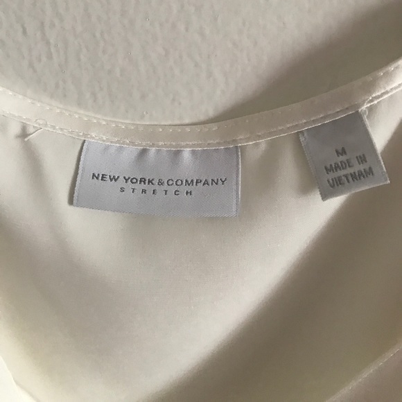 Silk white tank blouse - Picture 2 of 3