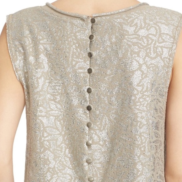 Free People Metallic/Silver Top - Picture 2 of 8