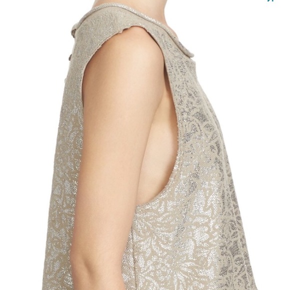 Free People Metallic/Silver Top - Picture 3 of 8