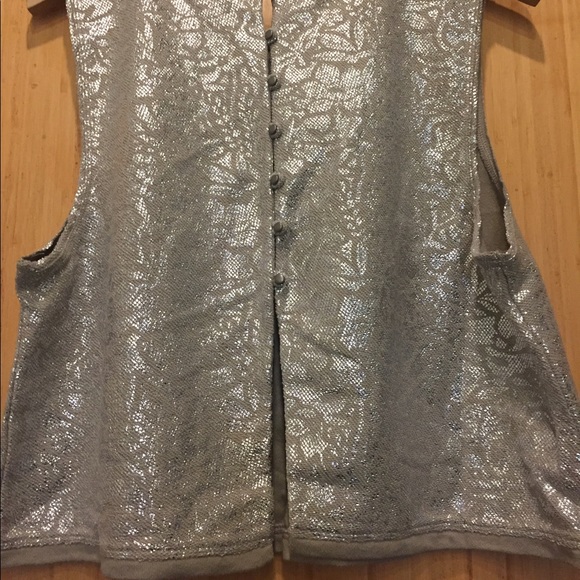 Free People Metallic/Silver Top - Picture 7 of 8