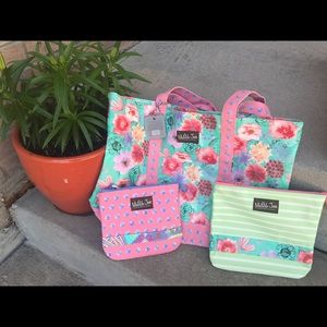 Matilda Jane tote, weekender bag with 2 bonus bags