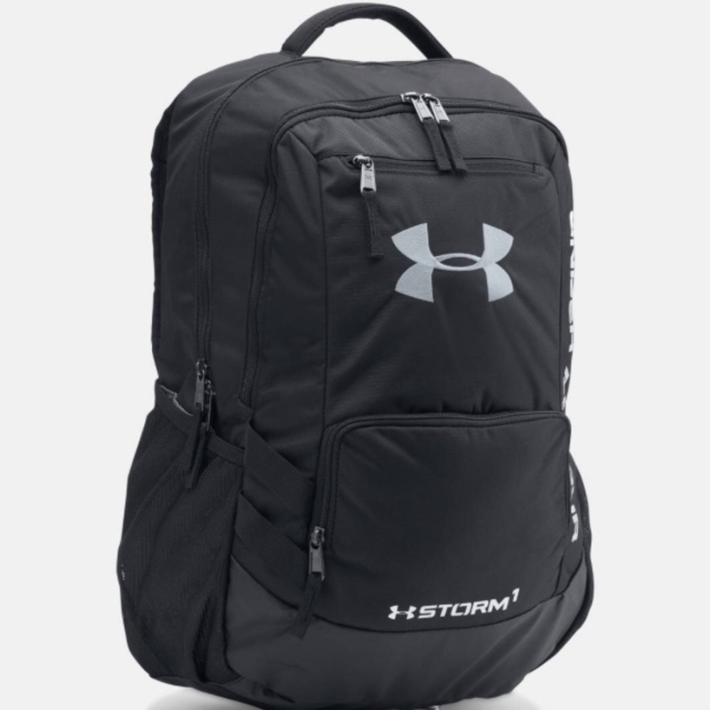 Black Under Armour Hustle Backpack