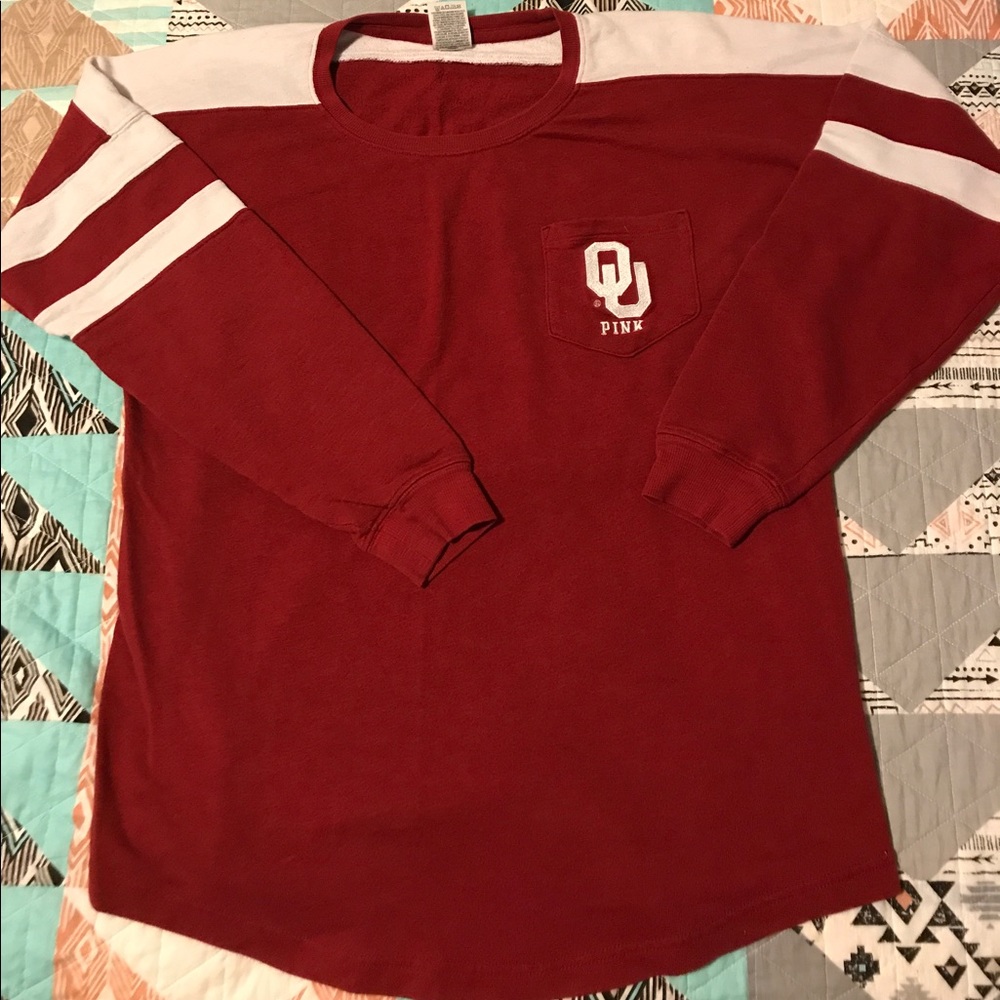 Victoria's Secret PINK OU Sooners Varsity Crew