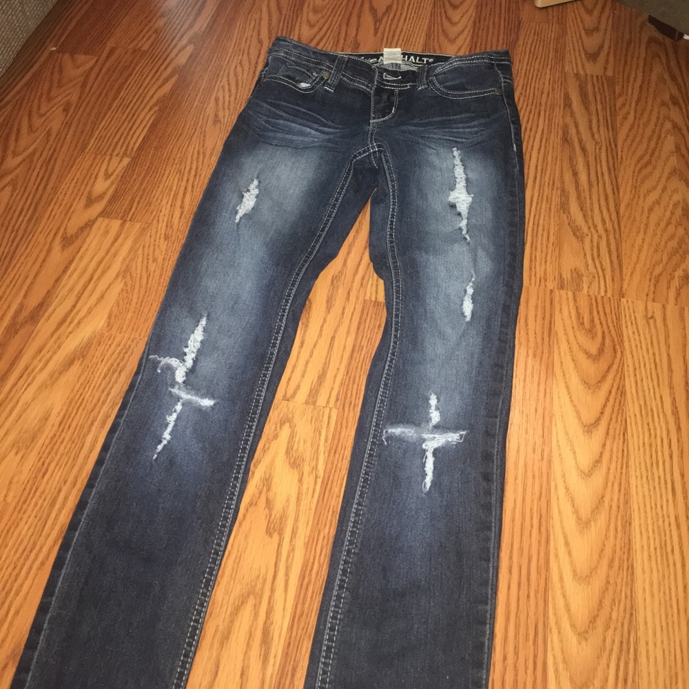 Ripped denim jeans