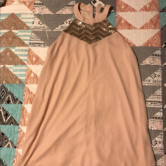 Tan Flowy Dress - Picture 1 of 2