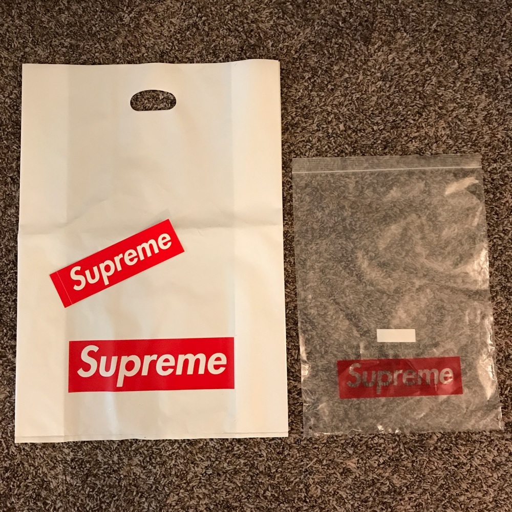 Supreme bags and sticker