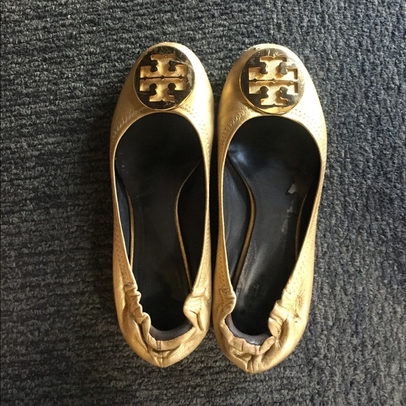 Tory Burch Shoes - Gold Tory Burch Reva flats