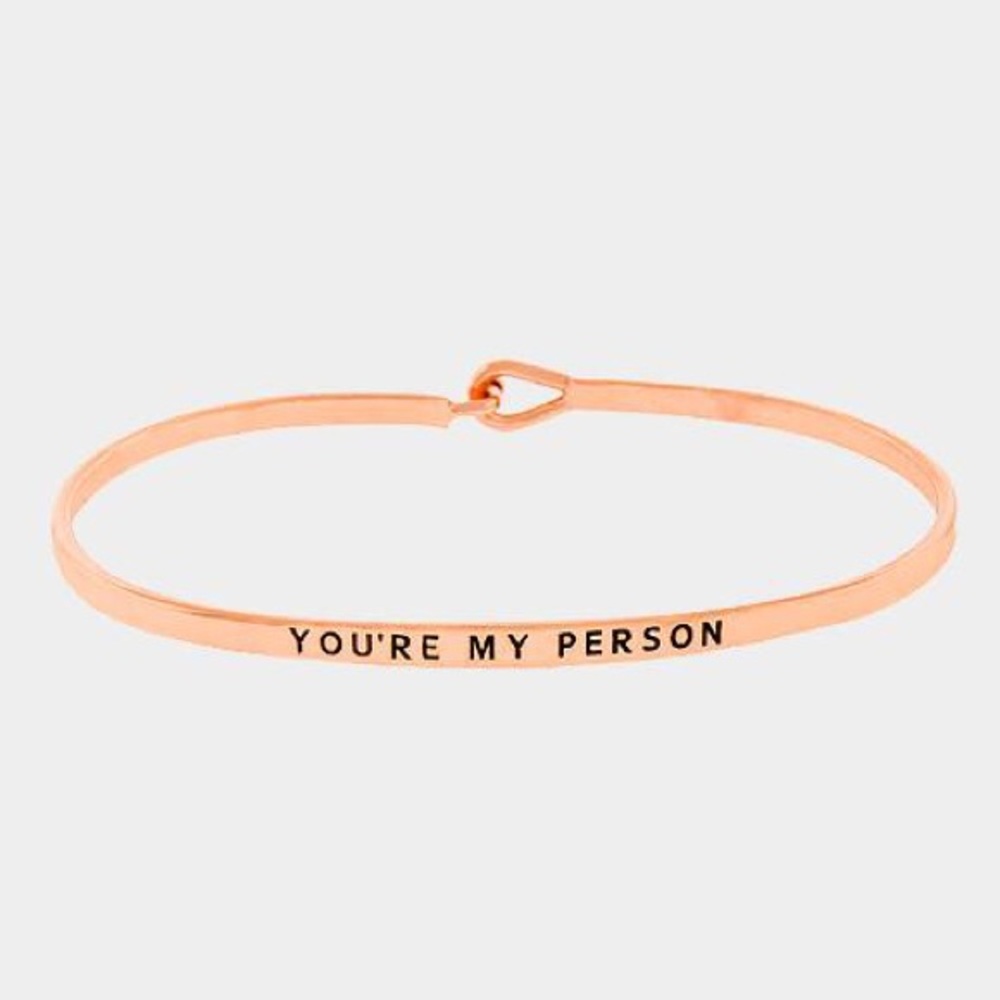 "YOU'RE MY PERSON" SKINNY MANTRA CUFF BRACELET