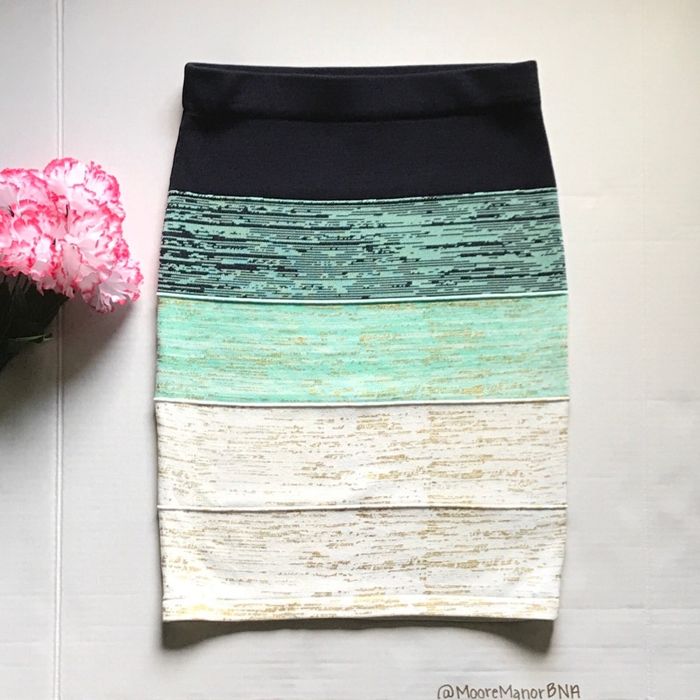 Ombre Mini Skirt with Gold Flecks