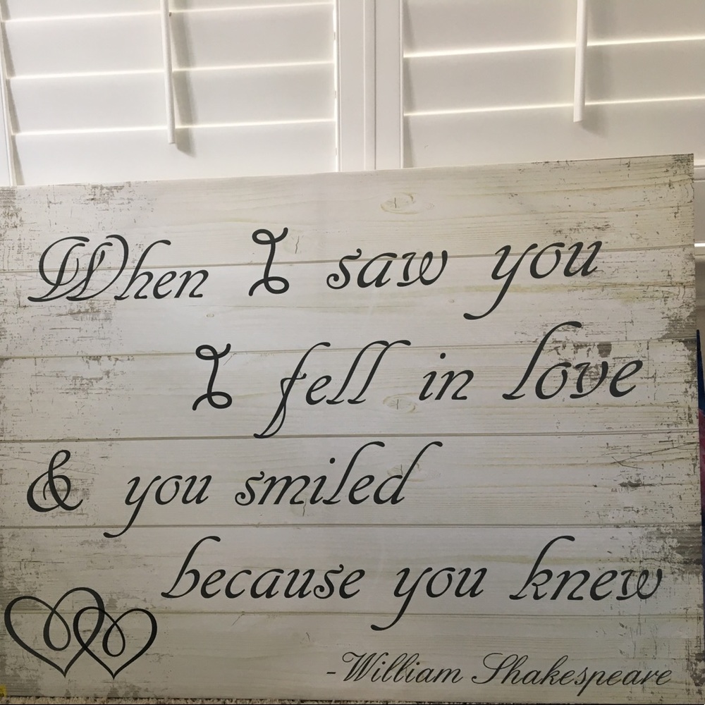 A painting w/ Shakespeare quote