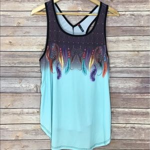 Feather racer back tank