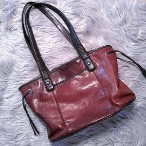 Tignanello Brown Leather Shoulder Bag