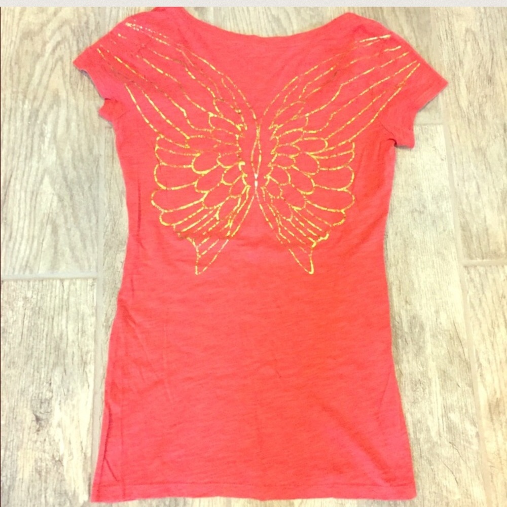 NWOT M Victoria's Secret Butterfly Tee