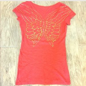 NWOT M Victoria's Secret Butterfly Tee