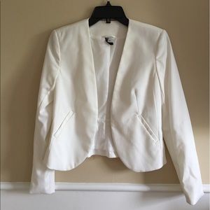 White Peplum Blazer