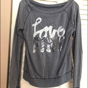 Pink by Victoria's Secret Grey Sweatshirt