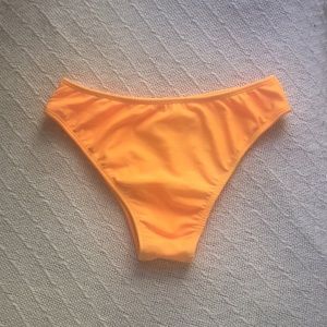 cheeky orange hip hugger bikini bottoms