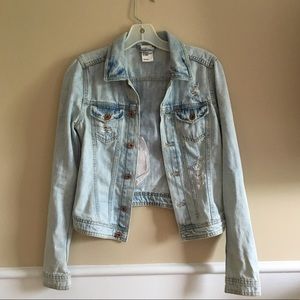 Ripped Light Denim Jacket