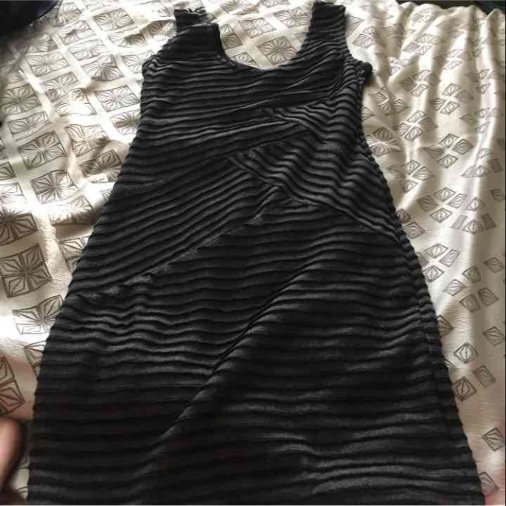 Black and gray stripe dress