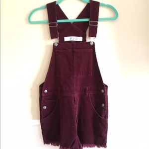 Brandy Melville Velour Overalls