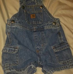 Baby Carhartt overall shorts