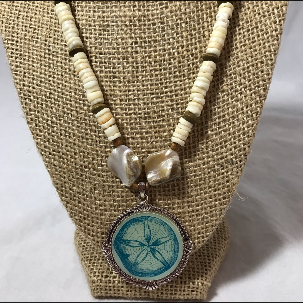 Pooka Shells and Sand Dollar Pendant Necklace
