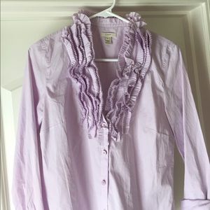 JCrew ruffled long sleeve shirt