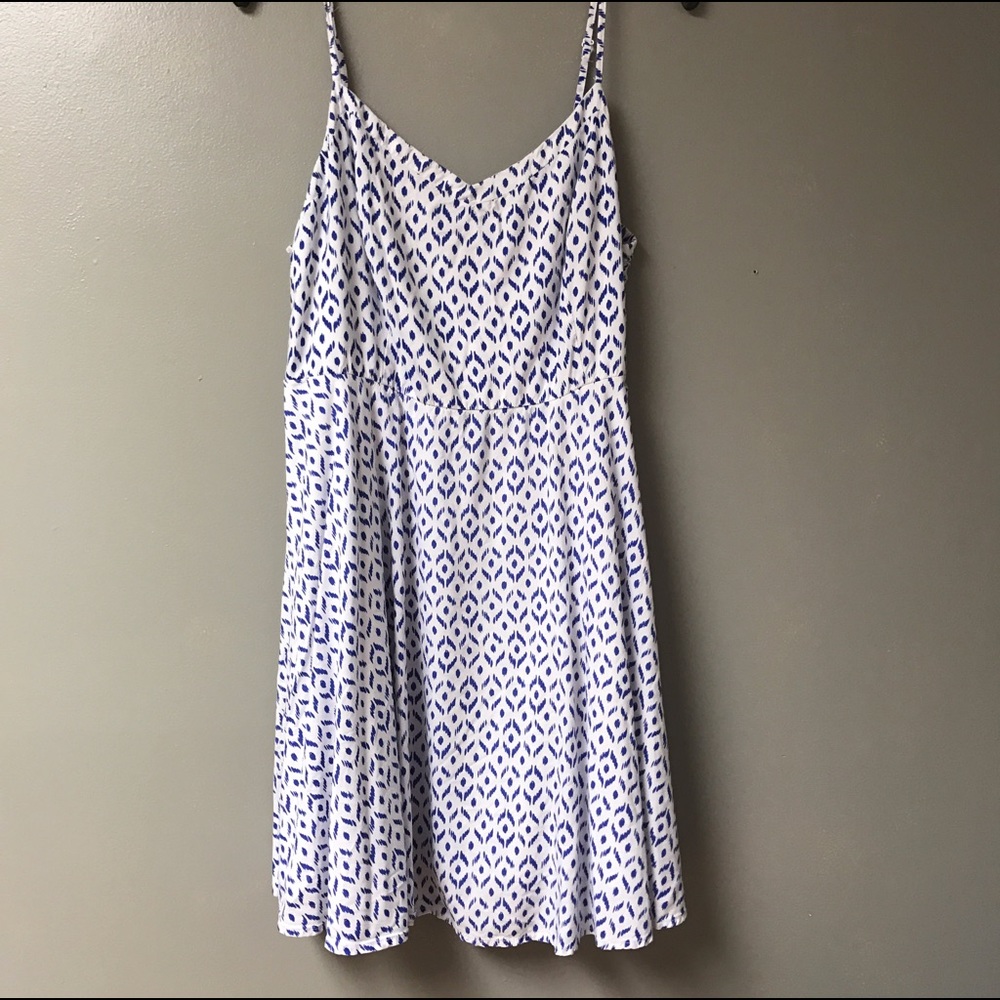 Blue and white sundress