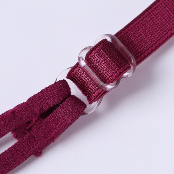 New Burgundy Lace Bra Bralette - Picture 4 of 8