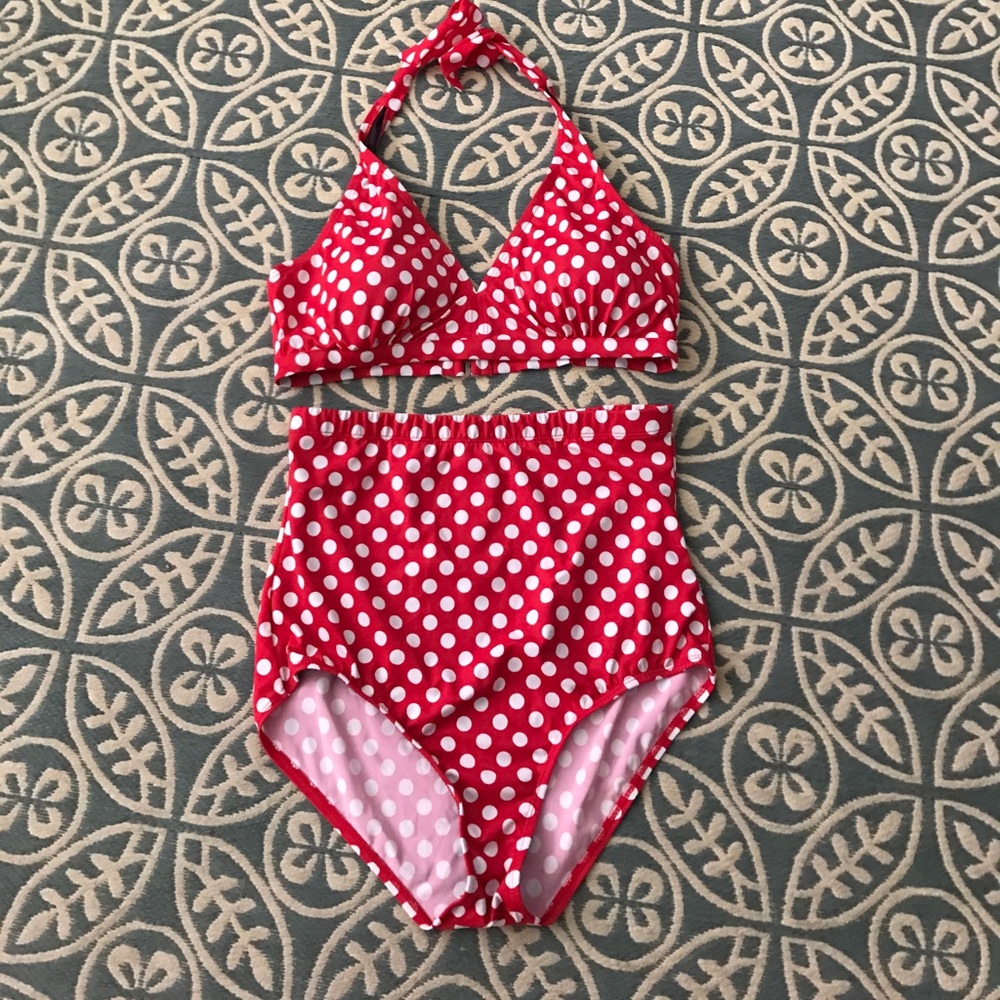 Vintage style high waisted swimsuit