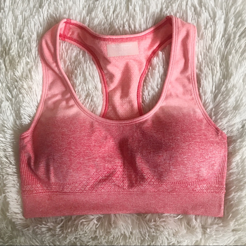 Coral ombré sports bra // NWOT