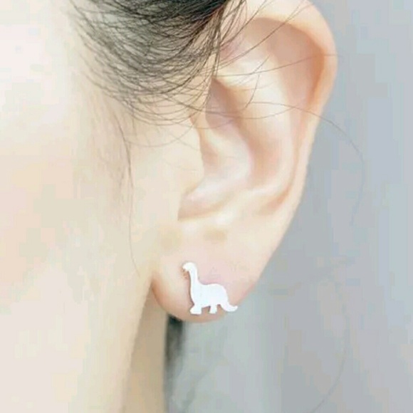 Rose gold or Silver dinosaur earrings brand new - Picture 3 of 6