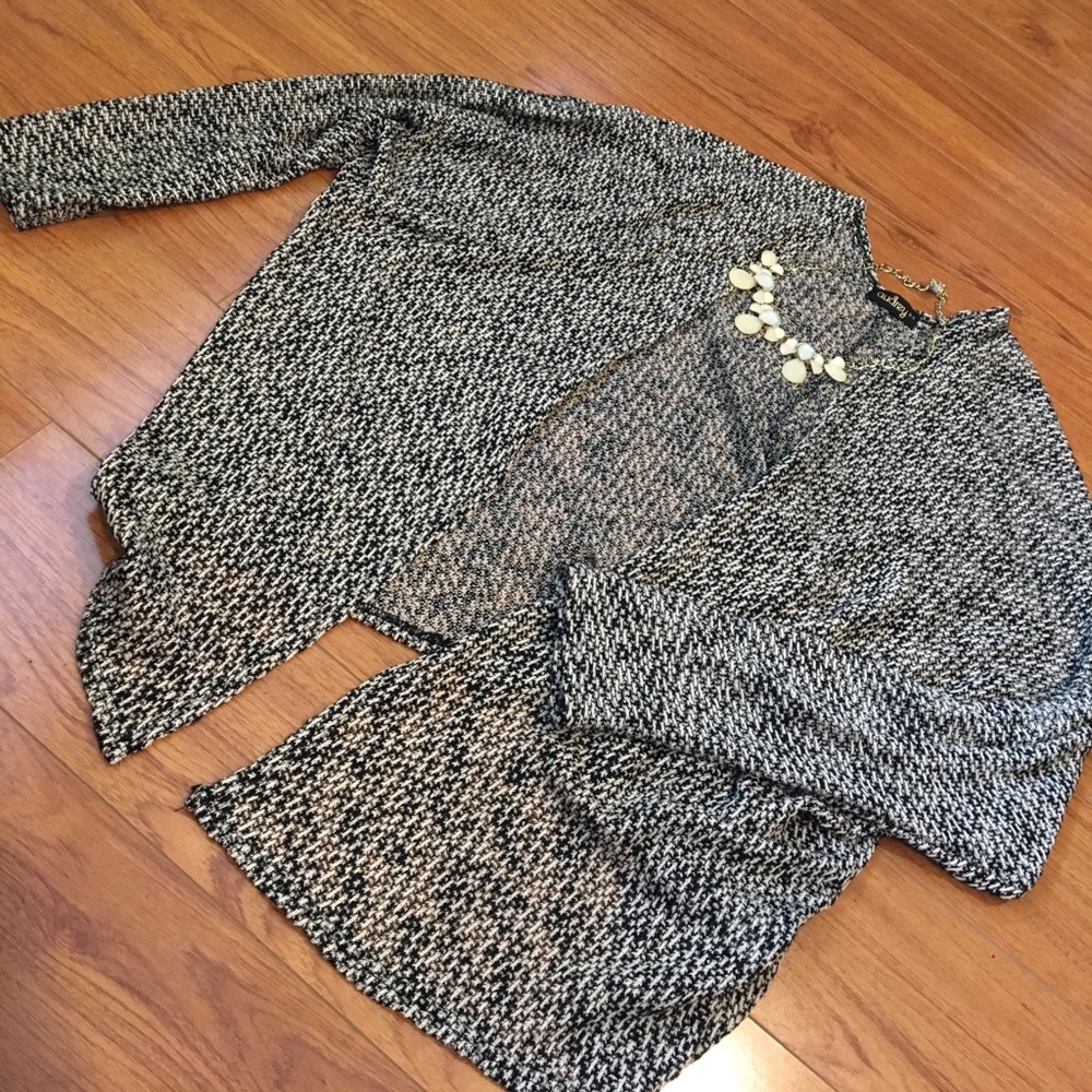 Black and Cream Cardigan