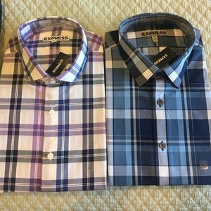 Two brand new men's Express Shirts