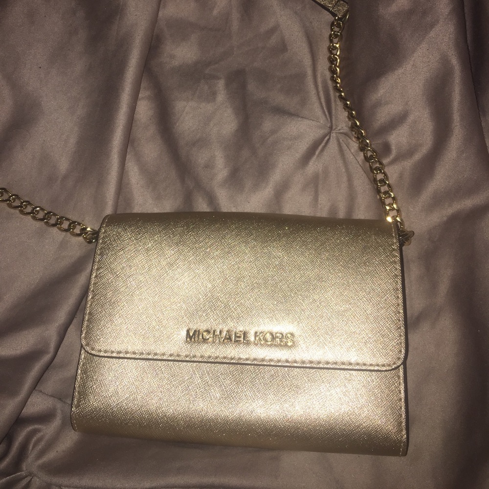 Gold Michael Kors cross body