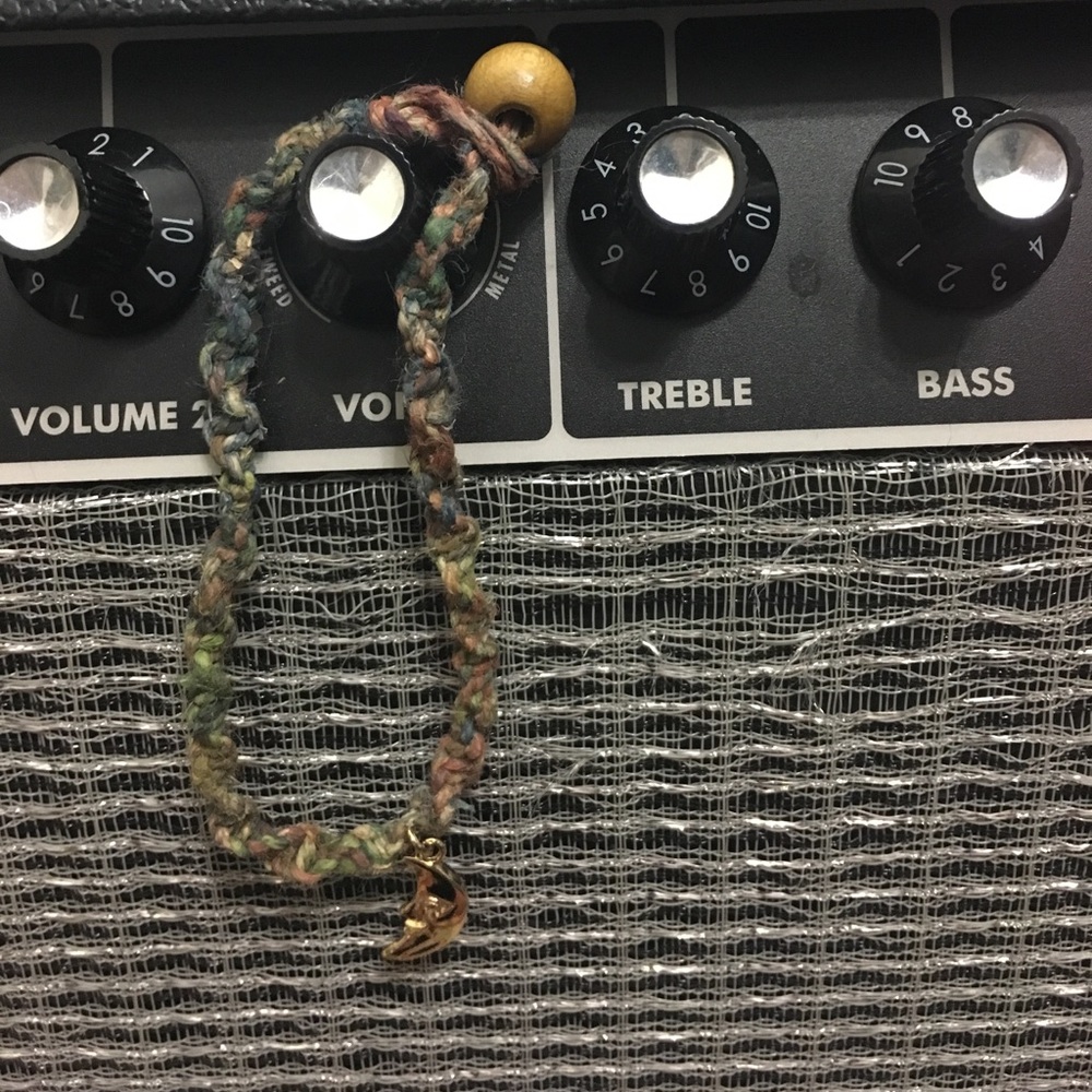 Tie-dyed hemp anklet