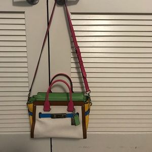 Coach Multi-colored leather satchel
