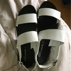 Black white sandals