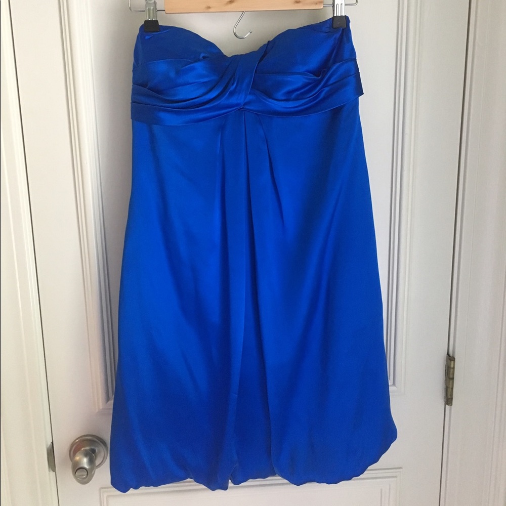 Cache Strapless Blue Dress