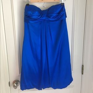 Cache Strapless Blue Dress