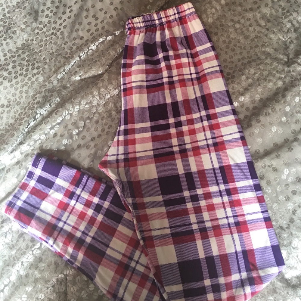 LuLaRoe Leggings - One Size OS - purple plaid