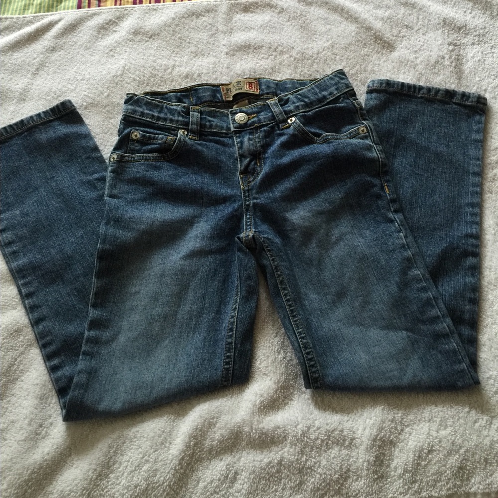 Skinny Straight Stretch Jeans, size 8