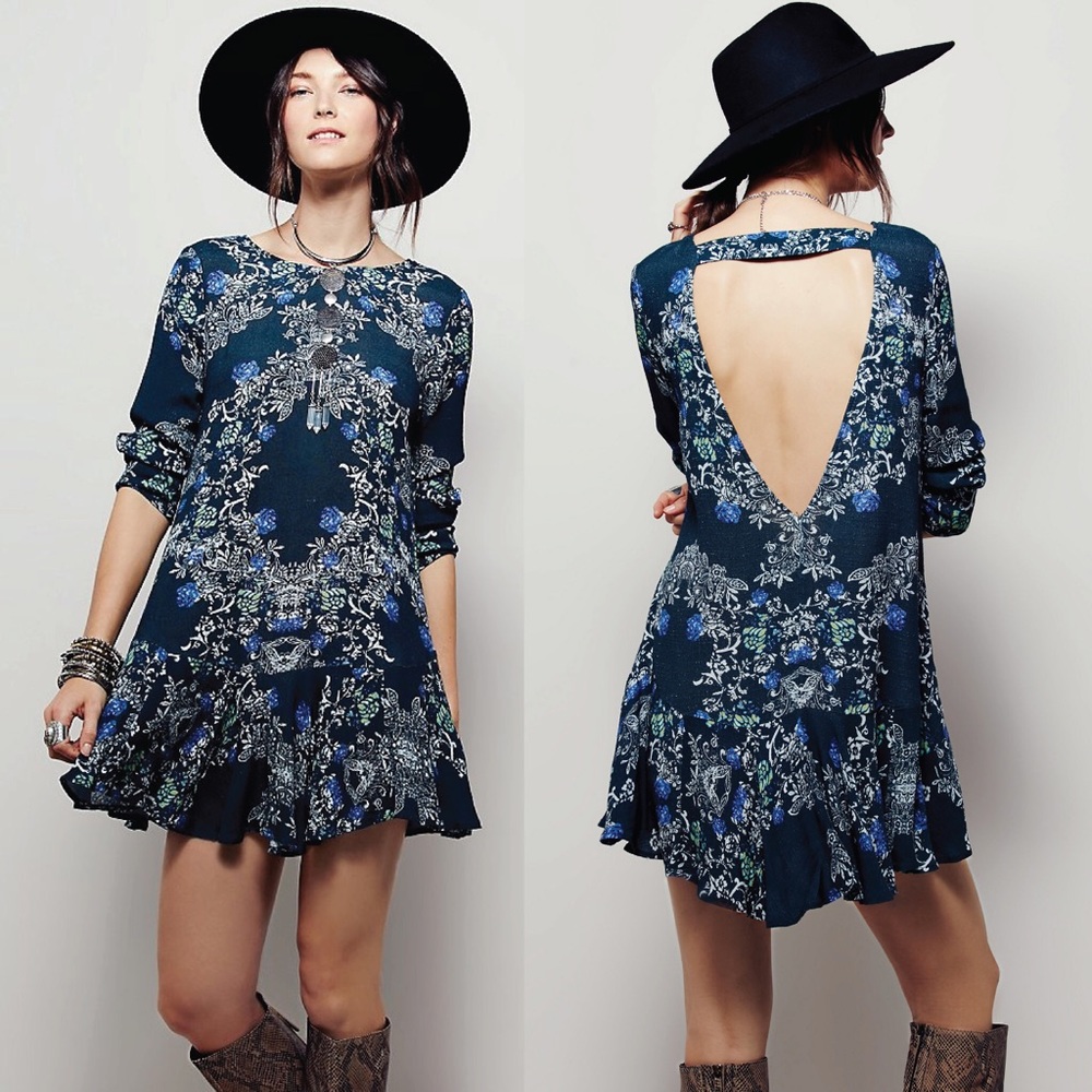 Free People Smooth Talker Tunic Emerald Combo